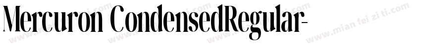 Mercuron CondensedRegular字体转换